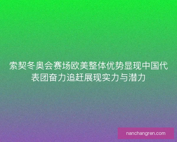 索契冬奥会赛场欧美整体优势显现中国代表团奋力追赶展现实力与潜力 索契冬奥会赛场欧美整体优势显现中国代表团奋力追赶展现实力与潜力